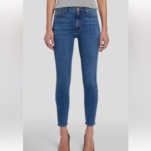 7 For All Mankind | Women’s The High Rise Ankle Skinny Denim Blue Jeans